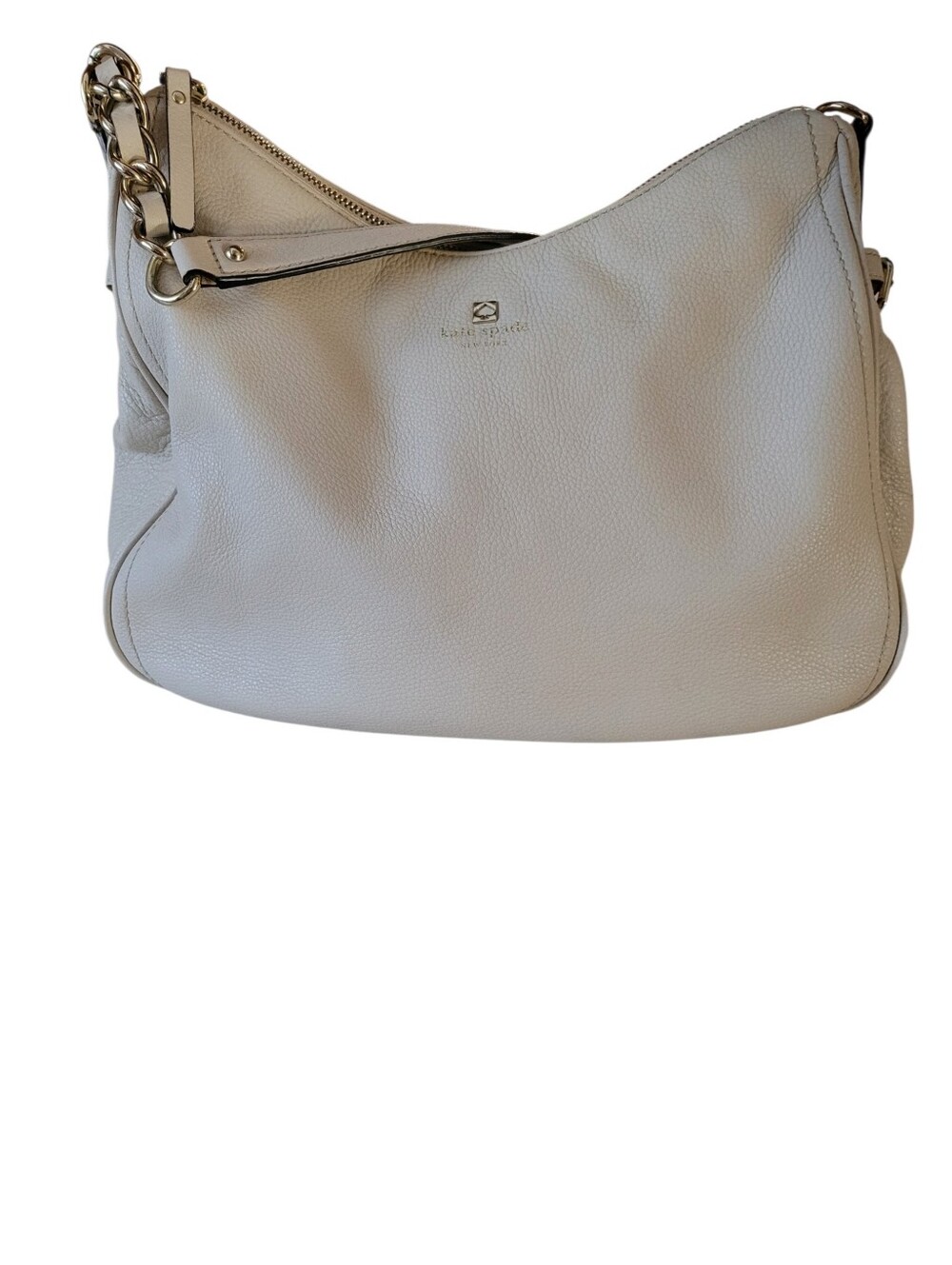 Kate Spade Pebbled Leather Cream Hobo Bag